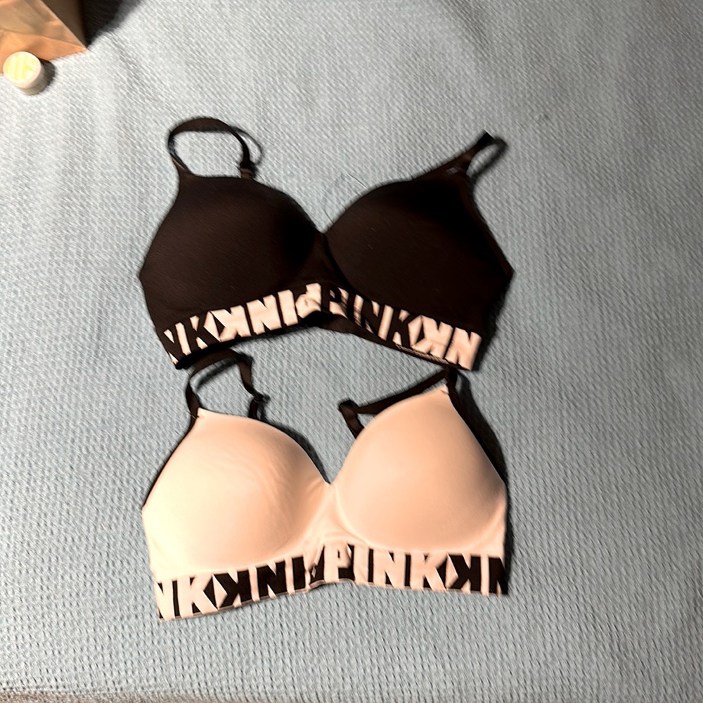 Victorias secret pink wireless bras small double day